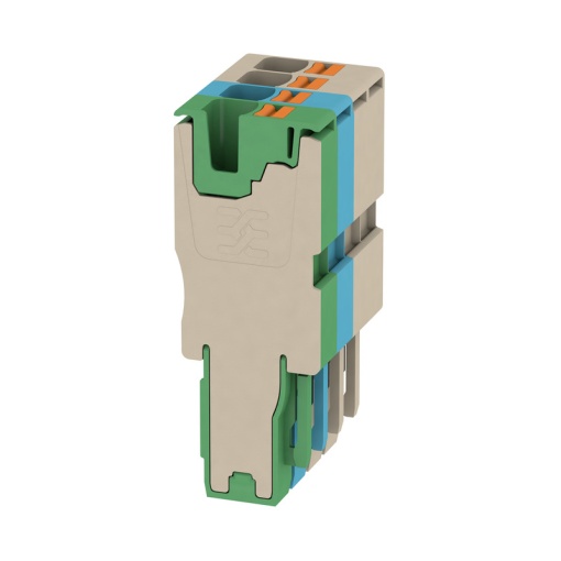Plug terminal, PUSH IN, 4 mm², 32 A, 800 V, Number of connections 4, Number of poles 4, Width 24.4 mm