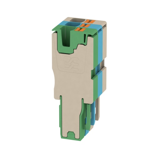 Plug terminal, PUSH IN, 4 mm², 32 A, 800 V, Number of connections 3, Number of poles 3, Width 18.3 mm