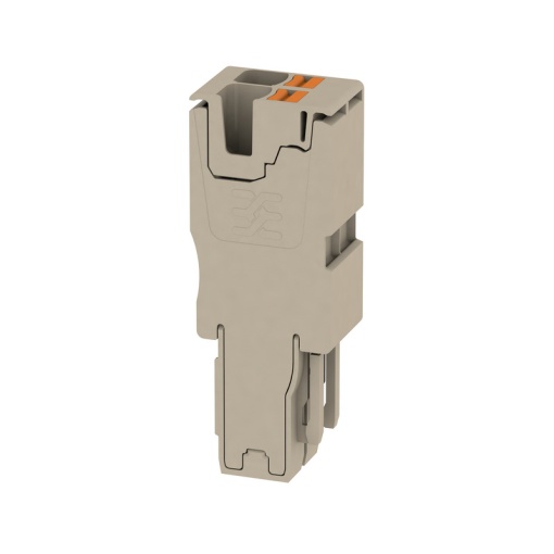 Plug terminal, PUSH IN, 4 mm², 32 A, 800 V, Number of connections 2, Number of poles 2, Width 12.2 mm