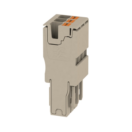 Plug terminal, PUSH IN, 4 mm², 32 A, 800 V, Number of connections 3, Number of poles 3, Width 18.3 mm