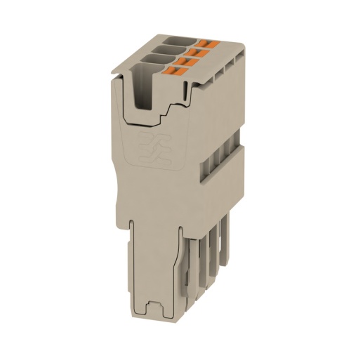 Plug terminal, PUSH IN, 4 mm², 32 A, 800 V, Number of connections 4, Number of poles 4, Width 24.4 mm