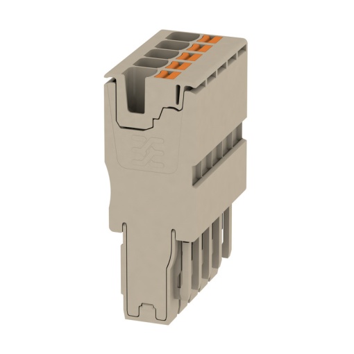 Plug terminal, PUSH IN, 4 mm², 32 A, 800 V, Number of connections 5, Number of poles 5, Width 30.5 mm