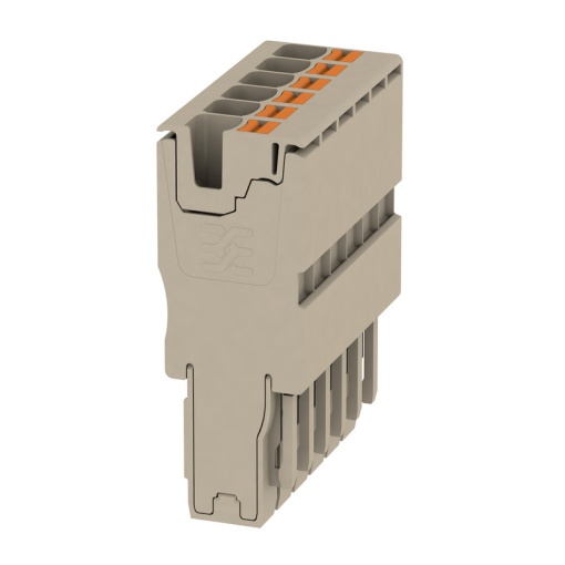 Plug terminal, PUSH IN, 4 mm², 32 A, 800 V, Number of connections 6, Number of poles 6, Width 36.6 mm
