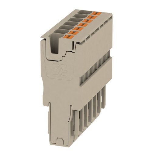 Plug terminal, PUSH IN, 4 mm², 32 A, 800 V, Number of connections 7, Number of poles 7, Width 42.7 mm