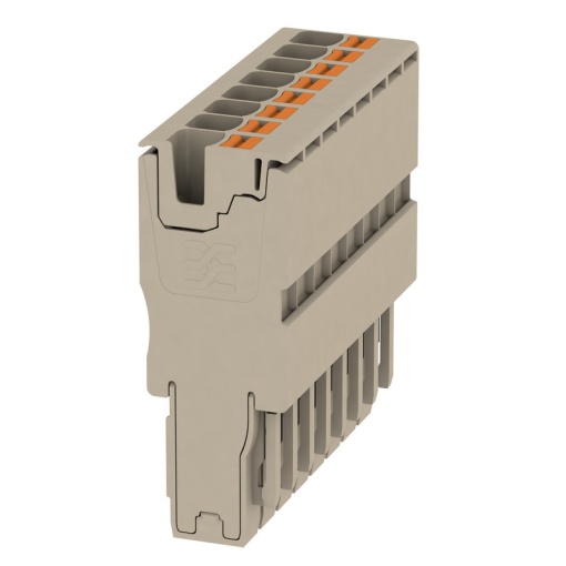 Plug terminal, PUSH IN, 4 mm², 32 A, 800 V, Number of connections 8, Number of poles 8, Width 48.8 mm