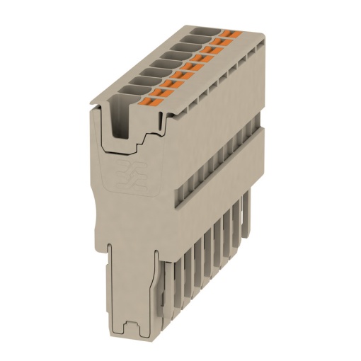 Plug terminal, PUSH IN, 4 mm², 32 A, 800 V, Number of connections 9, Number of poles 9, Width 54.9 mm