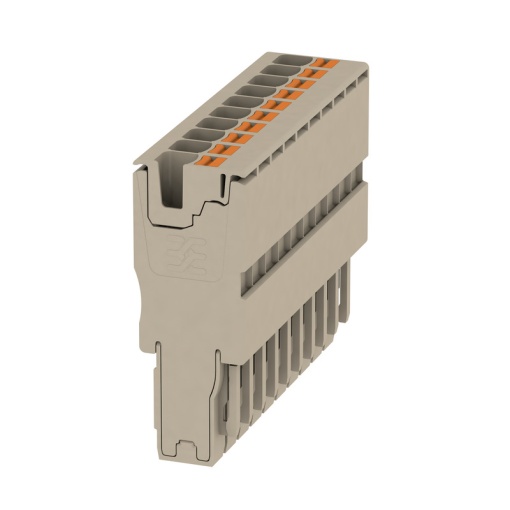 Plug terminal, PUSH IN, 4 mm², 32 A, 800 V, Number of connections 10, Number of poles 10, Width 61 mm
