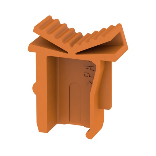 Terminal cover, orange, Wemid, Height 14.8 mm, Width 5.8 mm, Depth 17.9 mm, V-0