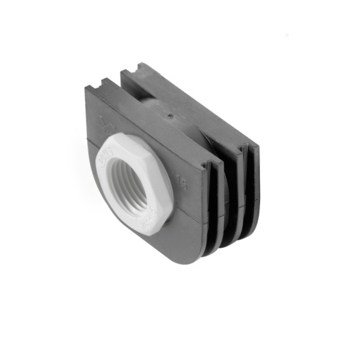 Sealing insert housing, Seal with connection thread, IP65, with corresponding enclosure, EPDM
