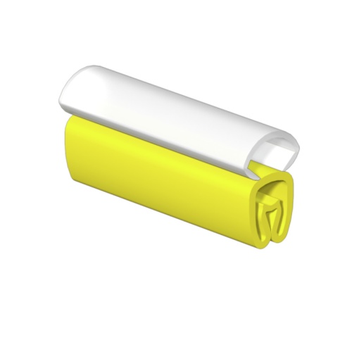 Cable coding system, yellow, Transparent, Conductor O.D.2.5 - 5 mm, without, Polyester, TPU, -30...90 C