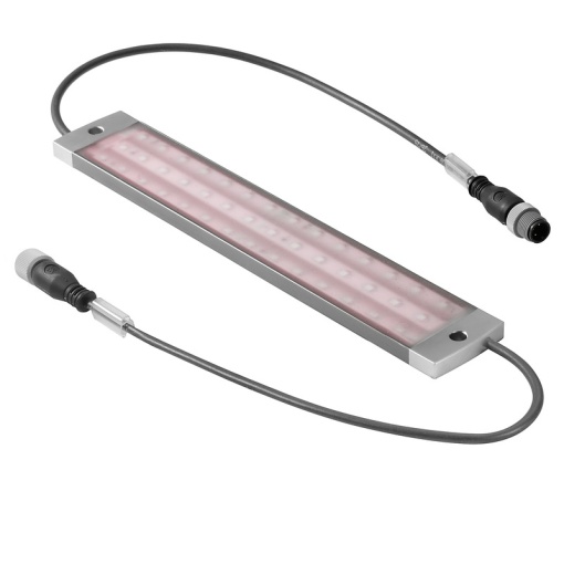 LED module, Red, 24 V, 0.38 A, 7.5 W, 208 lm, IP67, Pre-assembled cable, Connection thread M12  M12