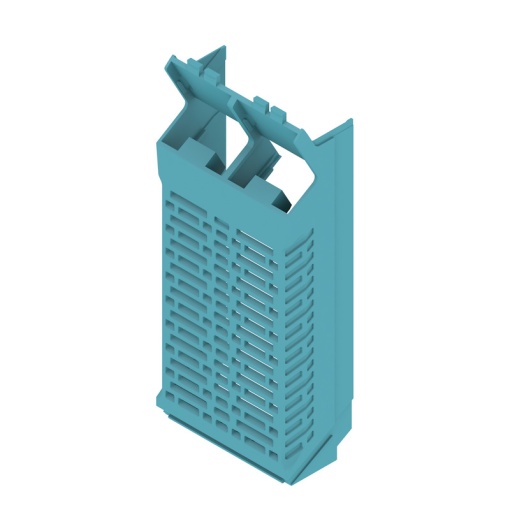 Side element Modular housing, Width 45.3 , IP20 in installed state, Plastic, light blue