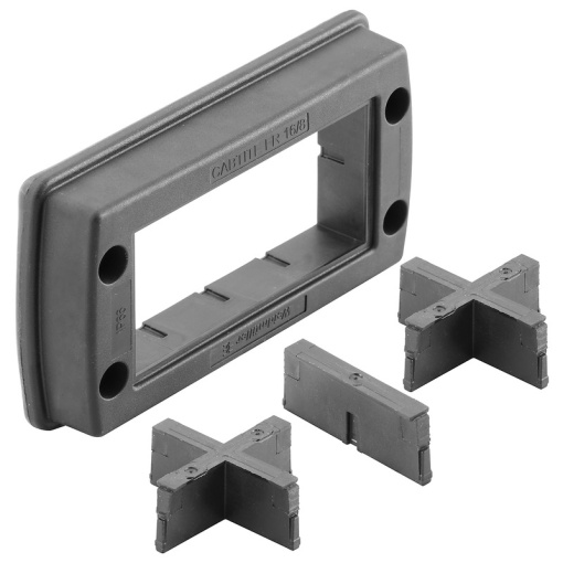 Sealing frame Cable entries system, Cabtite cable entry system, Polyamide, glass fibre-reinforced, Deep black, 126 x 70 x 19.6 mm, -40 C120 C, 