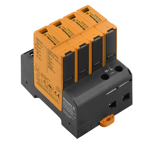 Surge voltage arrester  power supply systems, Surge protection, Type I  II, Low voltage network TN-C-S, TN-S, III, IV, AC, 400 V