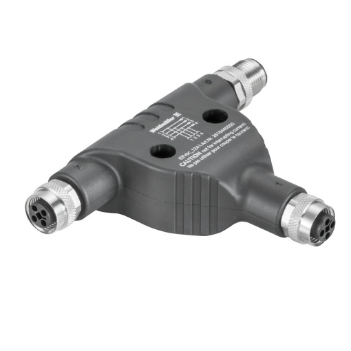 Sensor-actuator adaptor, Number of poles 4, Coding T-coded