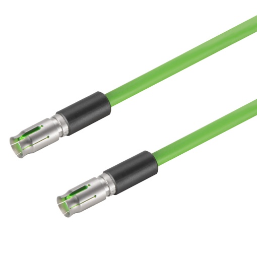 Data insert with cable industrial connectors, Cable length 0.5 m, Cat. 5e, 100 MBits