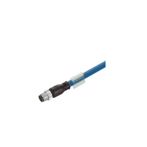 Ethernet Railway Cable assembled, M12 D-code  IP 67 straight pin, Open, Number of poles 4, Length 5 m