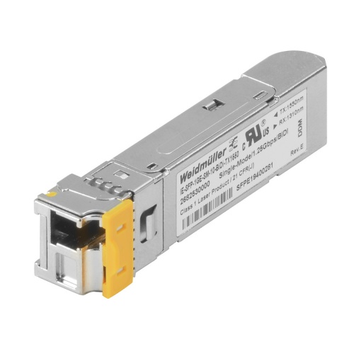 SFP transceiver, 1000 Mbps, Singlemode BiDi, LC-Simplex, 10 km, -40 C-85 C