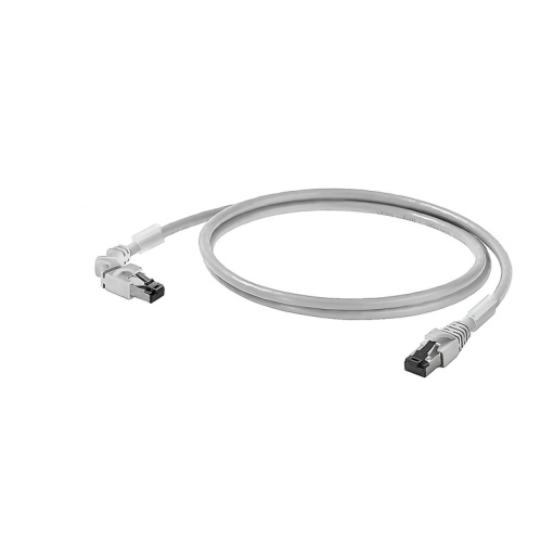 Ethernet Patchcable, RJ45 IP 20, RJ45 IP 20, Angled 90 left, Number of poles 8, 1.2 m