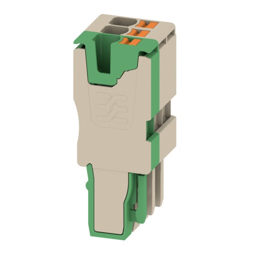 Plug terminal, PUSH IN, 2.5 mm², 24 A, 800 V, Number of connections 3, Number of poles 3, Width 15.3 mm