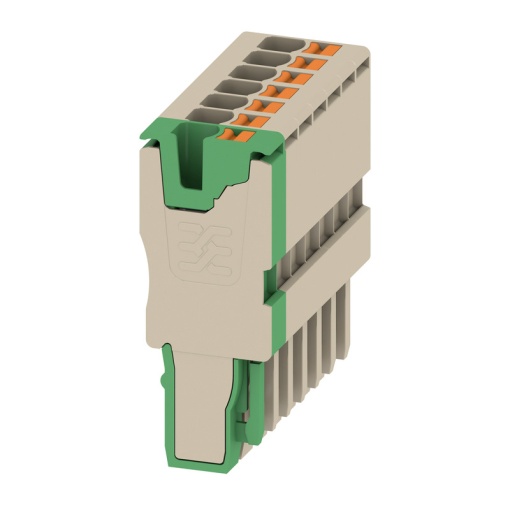 Plug terminal, PUSH IN, 2.5 mm², 24 A, 800 V, Number of connections 7, Number of poles 7, Width 35.7 mm