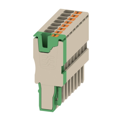 Plug terminal, PUSH IN, 2.5 mm², 24 A, 800 V, Number of connections 8, Number of poles 8, Width 40.8 mm