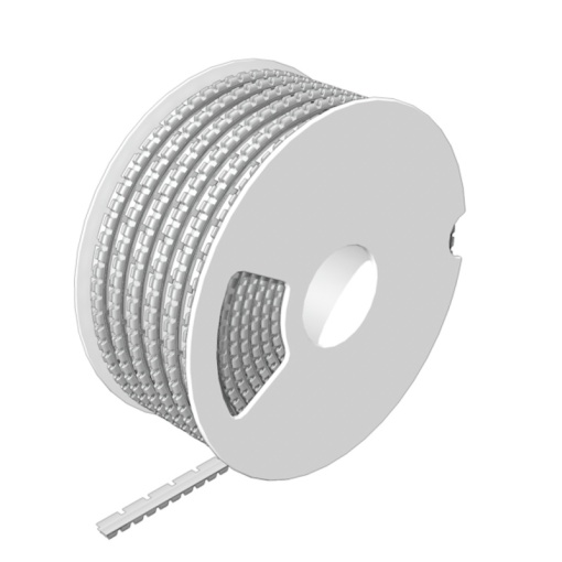 Cable coding system, white, Conductor O.D.1.2 - 1.8 mm, without, PC-ABS, TPU