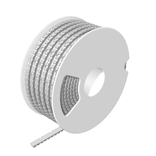 Cable coding system, white, Conductor O.D.1.2 - 1.8 mm, without, PC-ABS, TPU