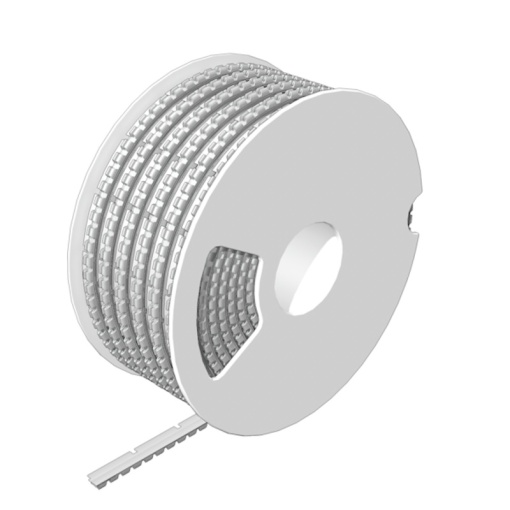 Cable coding system, white, Conductor O.D.1.2 - 1.8 mm, without, PC-ABS, TPU