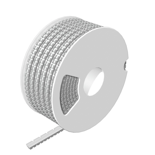 Cable coding system, white, Conductor O.D.2.5 - 3.3 mm, without, PC-ABS, TPU