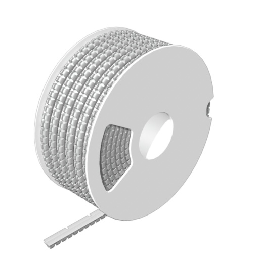 Cable coding system, white, Conductor O.D.2.5 - 3.3 mm, without, PC-ABS, TPU