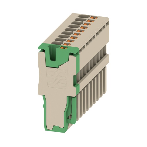 Plug terminal, PUSH IN, 1.5 mm², 17.5 A, 500 V, Number of connections 10, Number of poles 10, Width 35 mm