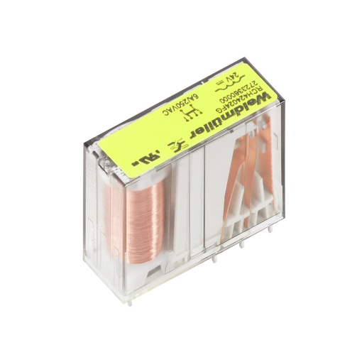 Miniature industrial relay, 24 V DC, No, 2 CO contacts forcibily guided EN 61810-3 type B AgNi , 250 V AC, 6 A, Test button available No