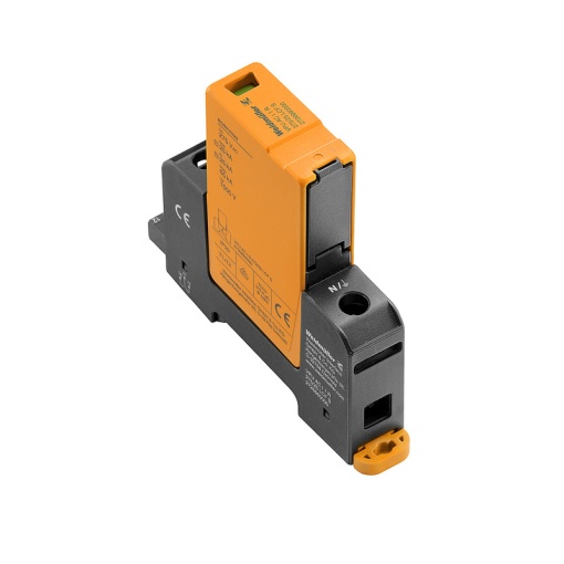 Surge voltage arrester  power supply systems, Surge protection, Leakage-current-free, with remote contact, Type I  II, Low voltage network Single-