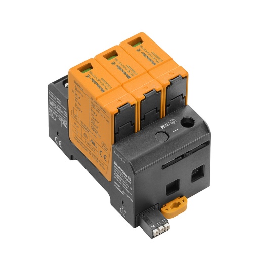 Surge voltage arrester  power supply systems, Surge protection, with remote contact, Type II, Low voltage network TN-C, II, AC, 277 V