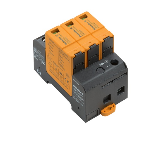Surge voltage arrester  power supply systems, Surge protection, Type II, Low voltage network TN-C, II, AC, 400 V