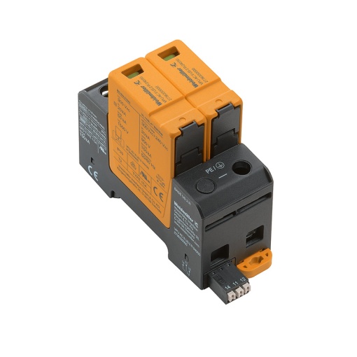 Surge voltage arrester  power supply systems, Surge protection, with remote contact, Type II, Low voltage network Single-phase, TN-S, II, AC, 240 V