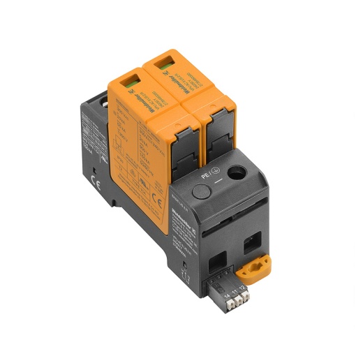 Surge voltage arrester  power supply systems, Surge protection, with remote contact, Type II, Low voltage network Single-phase, TN-S, II, AC, 240 V