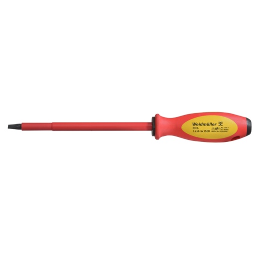 Slotted screwdriver, Blade thickness A 1.2 mm, Blade width B 6.5 mm, Blade length 150 mm, Form Slotted