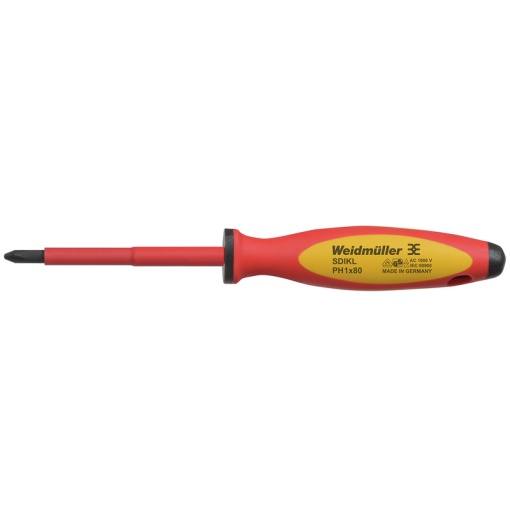 Crosshead screwdriver, Form Philips, Size 1, Blade length 80 mm