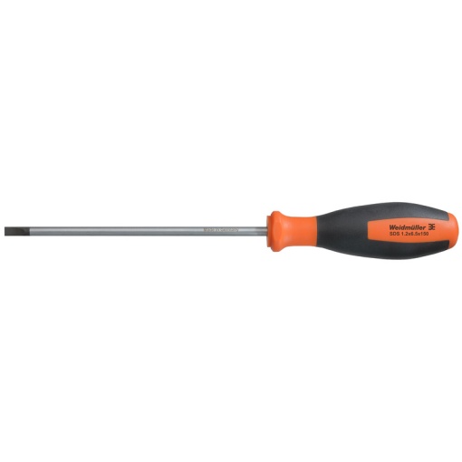Slotted screwdriver, Blade thickness A 1.2 mm, Blade width B 6.5 mm, Blade length 150 mm, Form Slotted