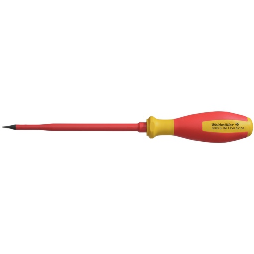 Slotted screwdriver, Blade thickness A 1.2 mm, Blade width B 6.5 mm, Blade length 150 mm, Form Slotted