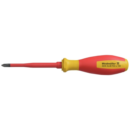 Crosshead screwdriver, Form Pozidrive, round, Size 2, Blade length 100 mm
