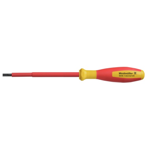 Slotted screwdriver, Blade thickness A 1 mm, Blade width B 4.5 mm, Blade length 125 mm, Form Slotted