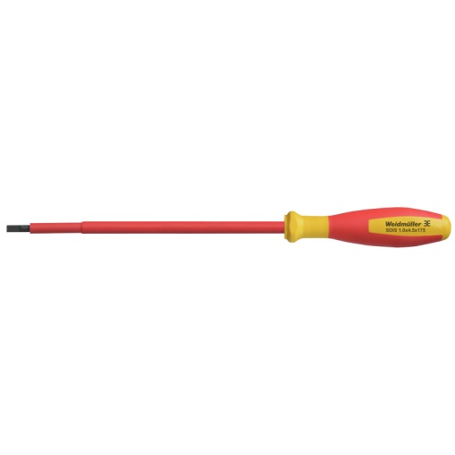 Slotted screwdriver, Blade thickness A 1 mm, Blade width B 4.5 mm, Blade length 175 mm, Form Slotted