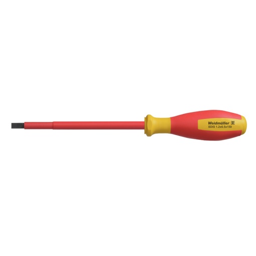 Slotted screwdriver, Blade thickness A 1.2 mm, Blade width B 6.5 mm, Blade length 150 mm, Form Slotted