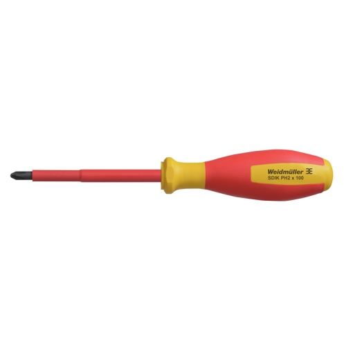 Crosshead screwdriver, Form Philips, round, Size 2, Blade length 100 mm