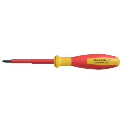 Crosshead screwdriver, Form Crosshead, Philips, round, Size 1, Blade length 80 mm