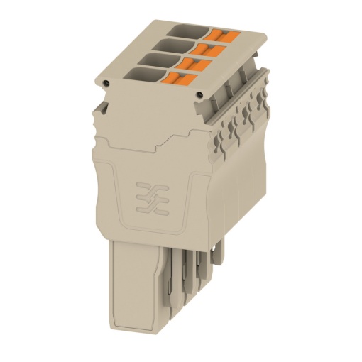 Plug terminal, PUSH IN, 6 mm², 30 A, 500 V, Number of connections 4, Number of poles 4, Width 32.4 mm
