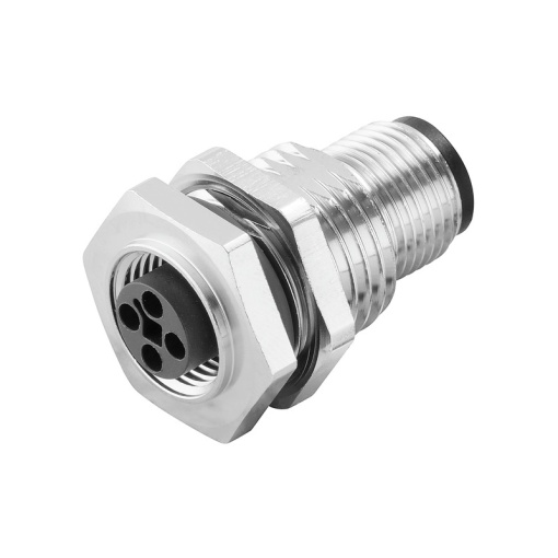 Sensor-actuator adaptor, Number of poles 4, Coding T-coded, M12 socket, M12 plug, 63 V